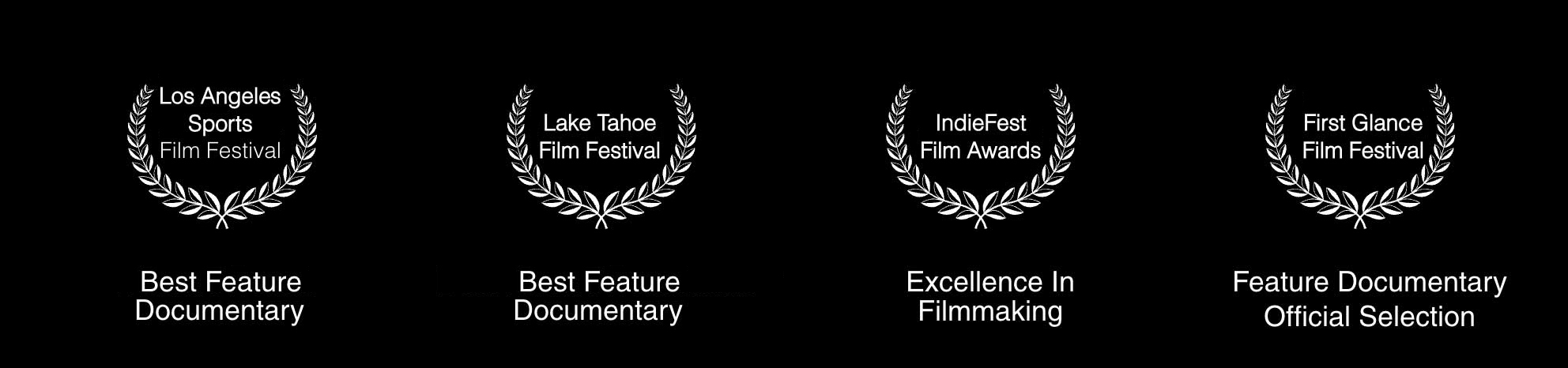 Four Awards from film festivals for best documentary and excellence in filmmaking.