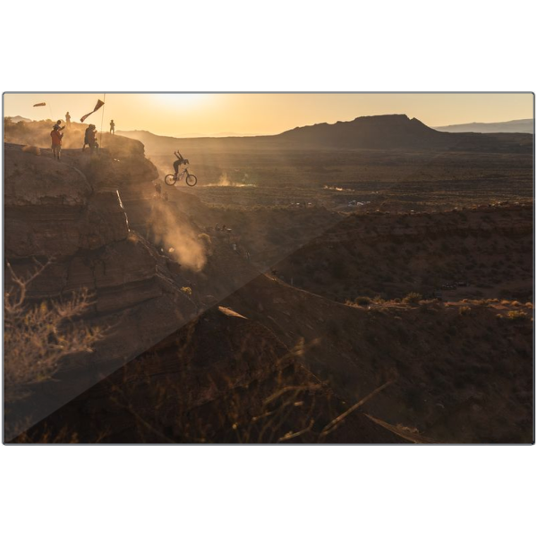 Mountain Biking Metal Prints - Adolf Silva Red Bull Rampage Sunset No-Hander