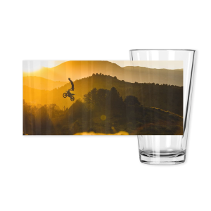 Clear Motocross Pint Glass