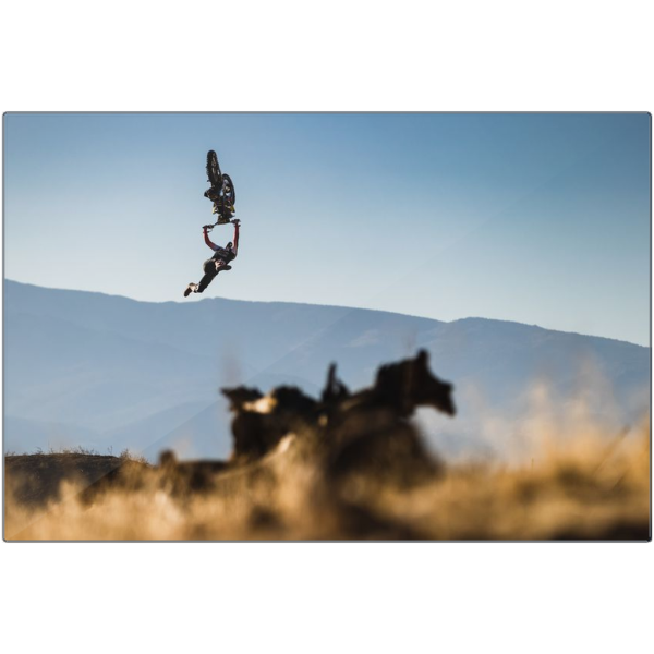 Motocross Metal Art Prints - Adam Jones Backflip Indian Air