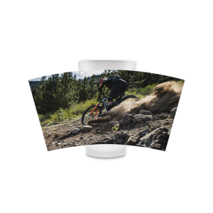 Frosted Mountain Bike Pint Glass