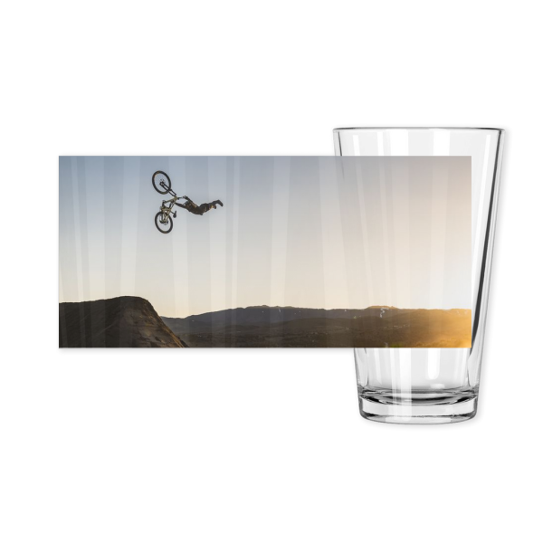 Freeride Mountain Biking Pint Glass - Adolph Silva