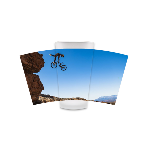 Freeride Mountain Biking Frosted Pint Glass - Brandon Semenuk