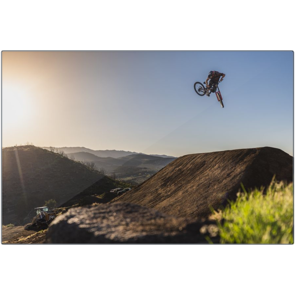 Mountain Biking Metal Prints - Hayden Zablotny Sunset Whip