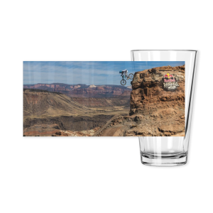 Clear Mountain Biking Pint Glass