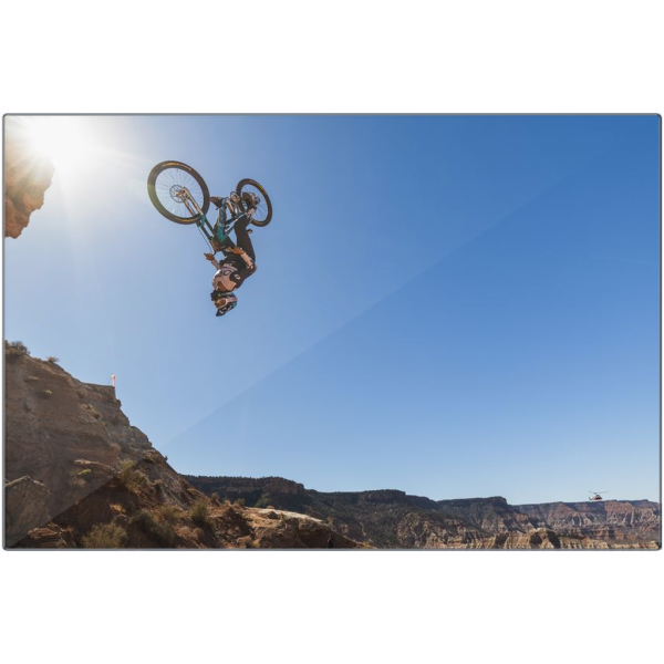 Mountain Biking Metal Prints - Adolf Silva Red Bull Rampage