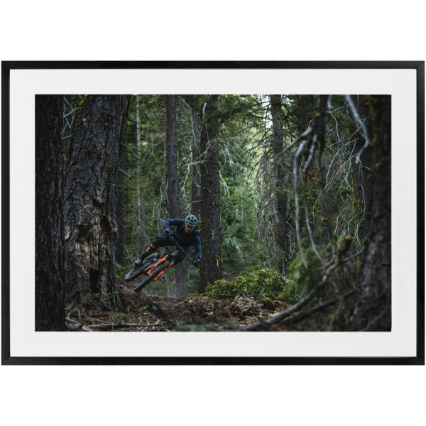 Framed Enduro Mountain Biking Print - Tahoe Forest