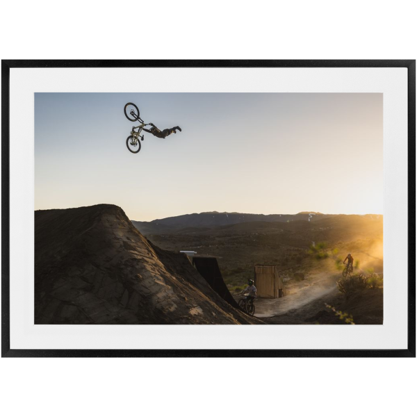 Framed Freeride Mountain Biking Print - Adolph Silva