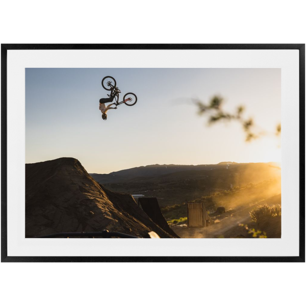 Framed Freeride Mountain Biking Print - Dj Brandt Flip