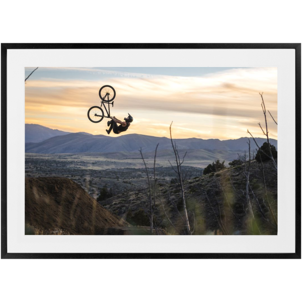 Framed Freeride Mountain Biking Print - Flipwhip