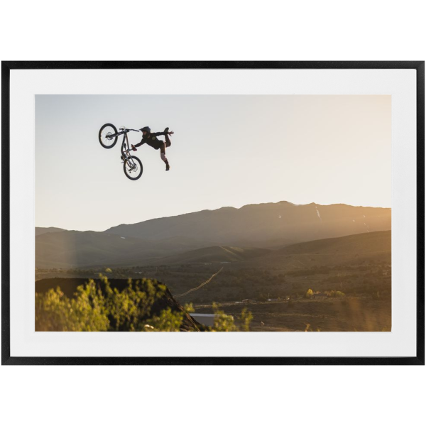 Framed Freeride Mountain Biking Print - Kurtis Downs