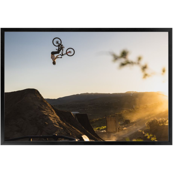 Framed Freeride Mountain Biking Print - Dj Brandt Flip - Image 3