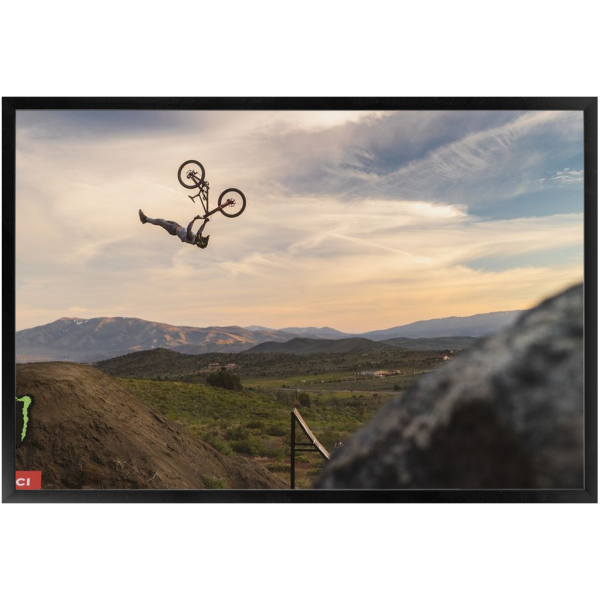 Framed Freeride Mountain Biking Print - Dj Brandt Superflip - Image 3