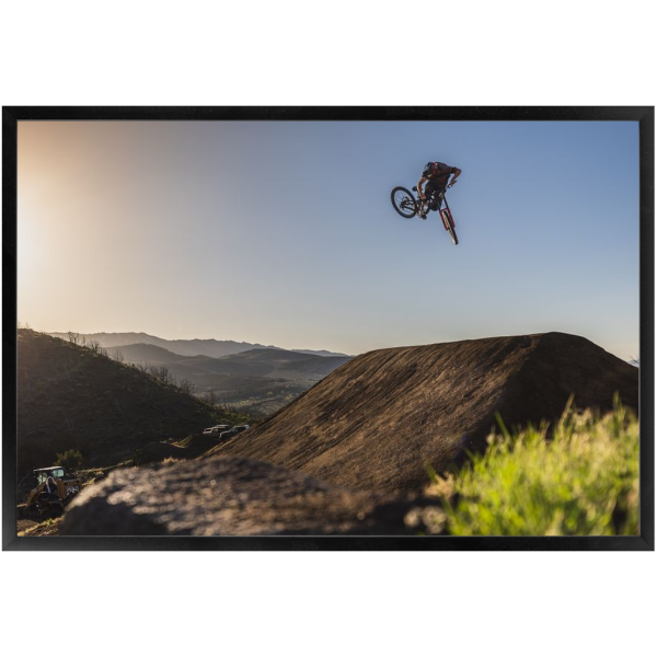 Framed Freeride Mountain Biking Print - Hayden Zablotny Sunset Whip - Image 3