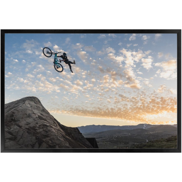 Framed Freeride Mountain Biking Print - Sunset Indian Air - Image 3