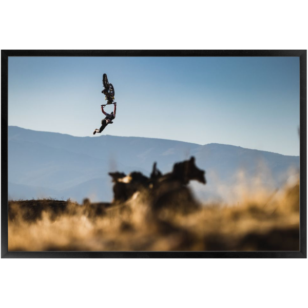 Framed Motocross Art Print - Adam Jones Backflip Indian Air - Image 3