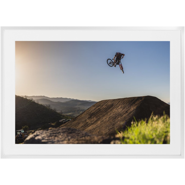 Framed Freeride Mountain Biking Print - Hayden Zablotny Sunset Whip - Image 4