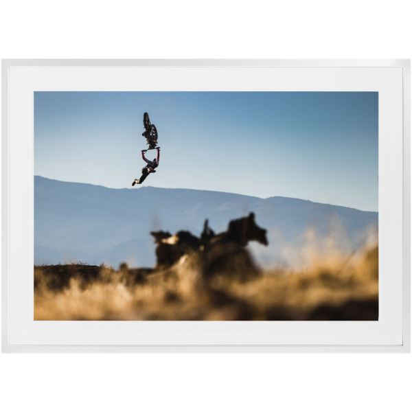 Framed Motocross Art Print - Adam Jones Backflip Indian Air - Image 4