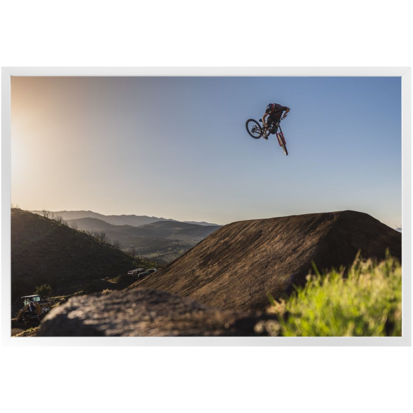 Framed Freeride Mountain Biking Print - Hayden Zablotny Sunset Whip - Image 5