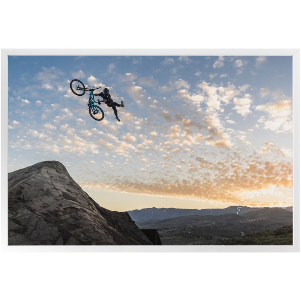 Framed Freeride Mountain Biking Print - Sunset Indian Air - Image 5