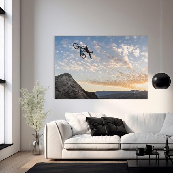 Freeride Mountain Biking Poster - Sunset Indian Air