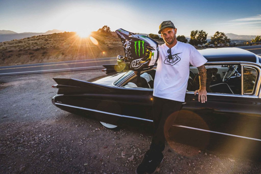 Cam Zink troy lee designs D4 helmet photo shoot in Reno, NV