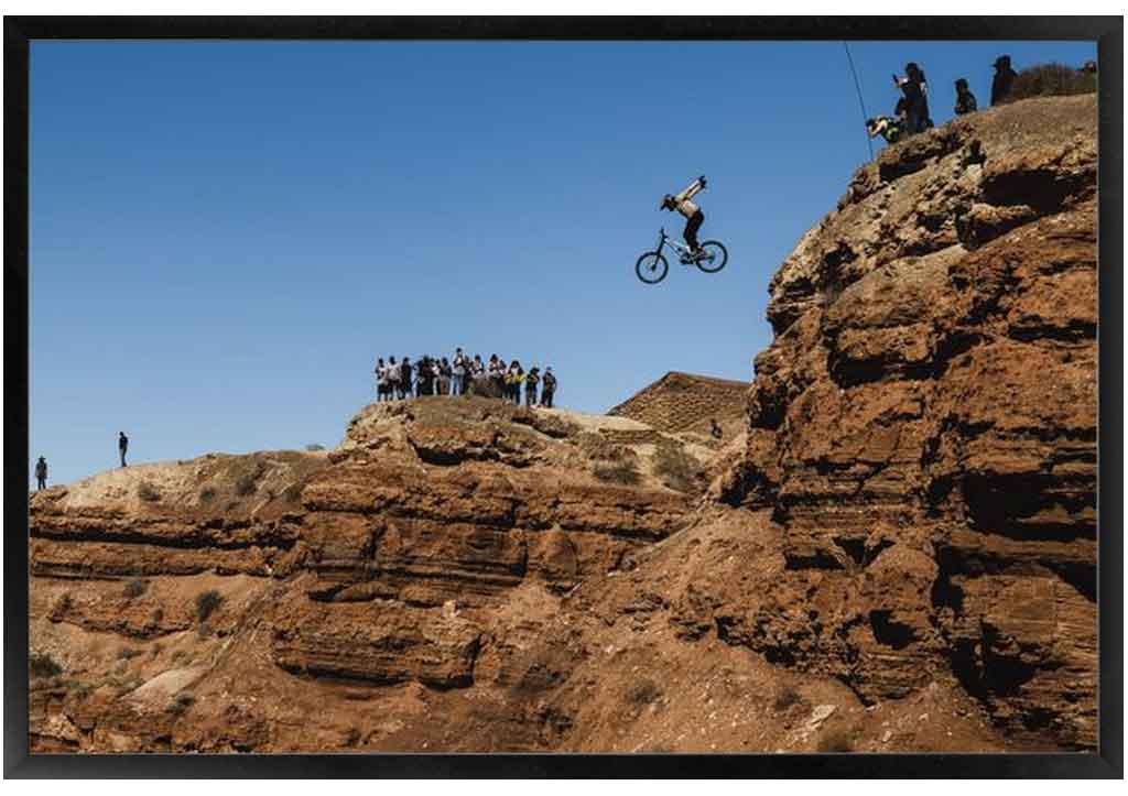 Kyle strait Red Bull Rampage poster. Photo by Ryan Cleek