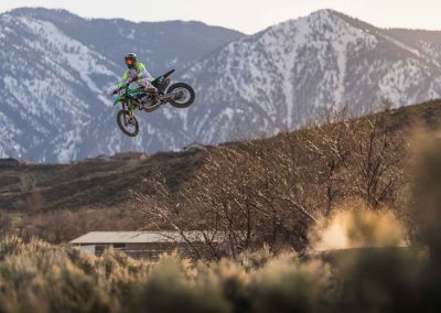 Motocross Photography - Kawasaki 450 by Ryan Cleek