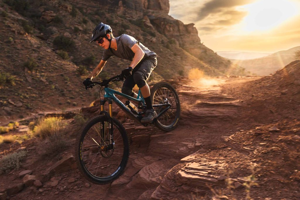mtb eyewear photo shoot in moab, utah, by best mtb photographer Ryan Cleek