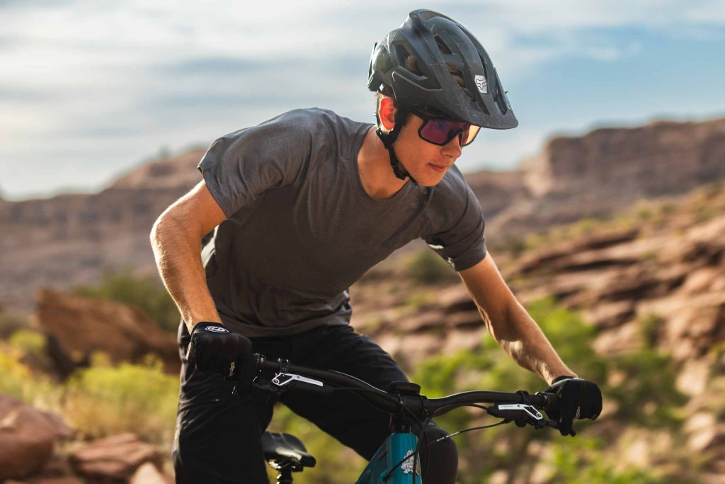 mountain bike eyewear photo shoot by Ryan Cleek in Moab, Utah.