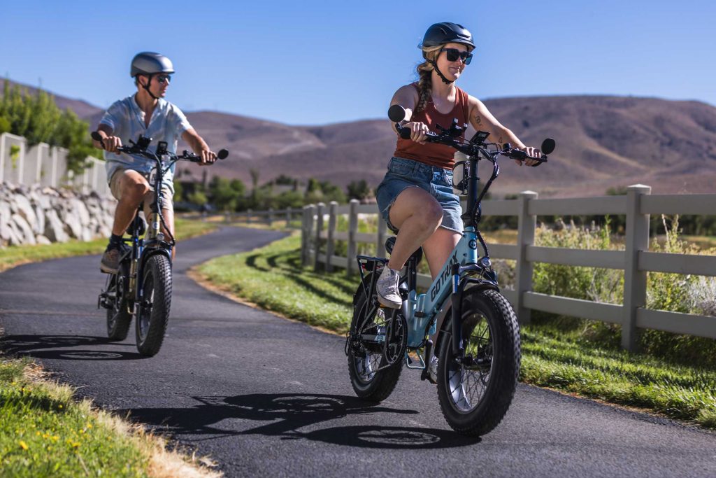  professional e-bike photography and video production for GoTrax in Lake Tahoe riding conditions
