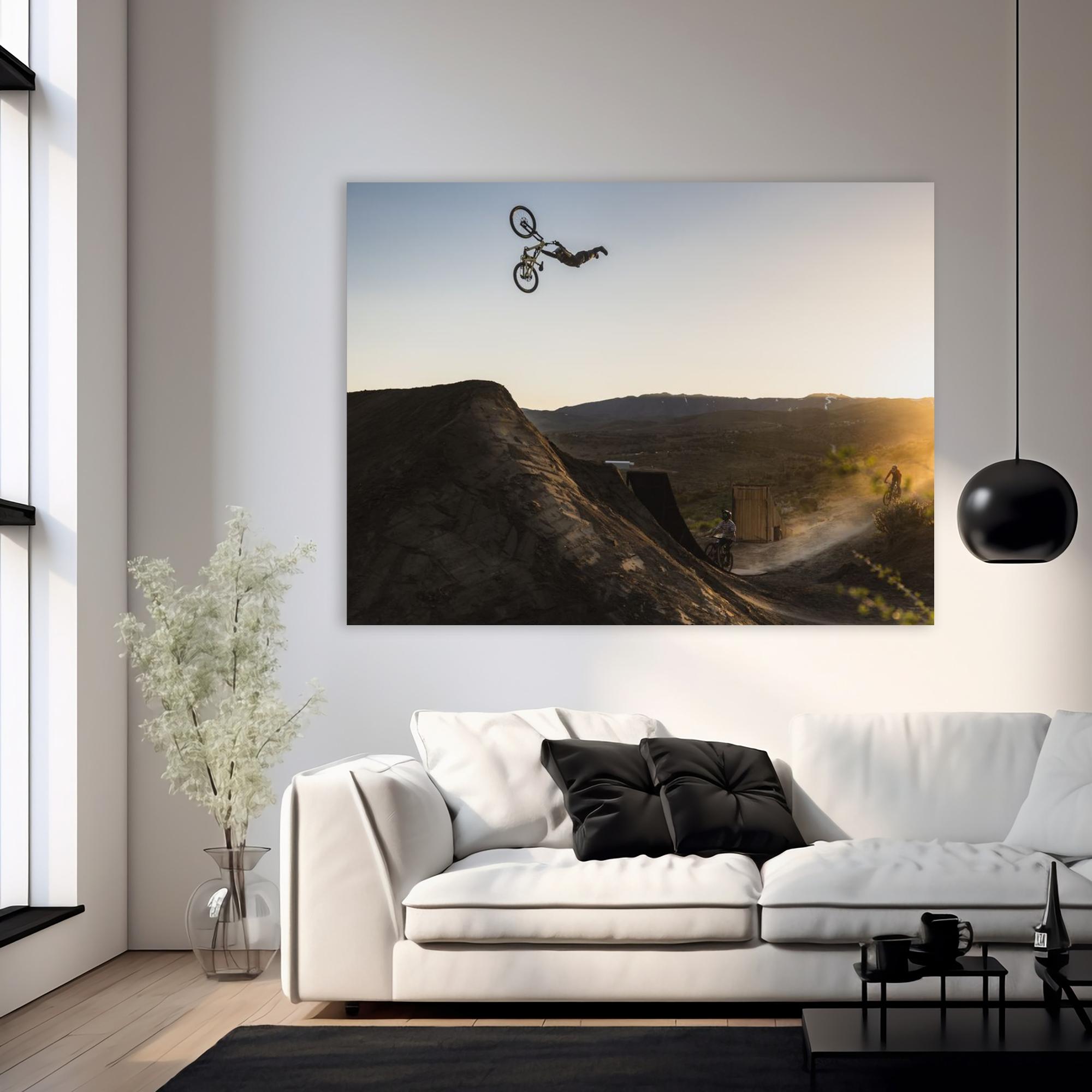 Adolf Silva Superman Poster - Mountain Bike Photography