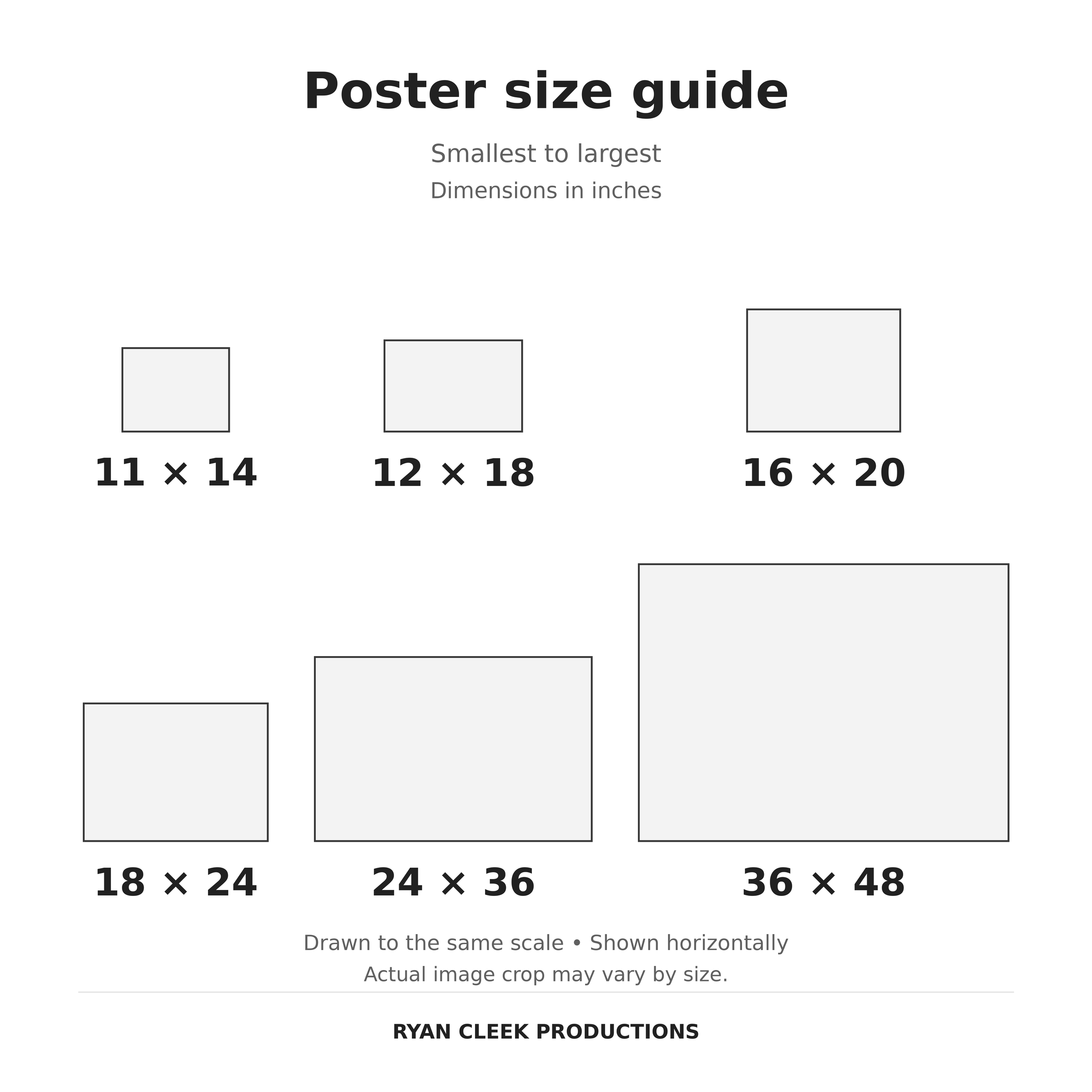available poster sizes
